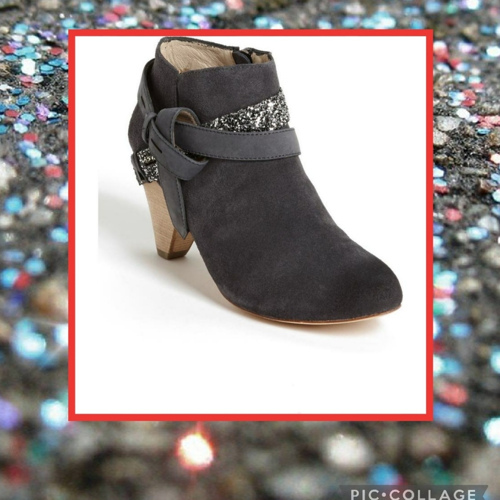 Matt Berson Gray Suede Booties Size 7